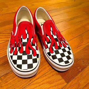 Checkerboard Flame Slip On
